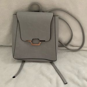 Medium Size Grey Backpack Purse